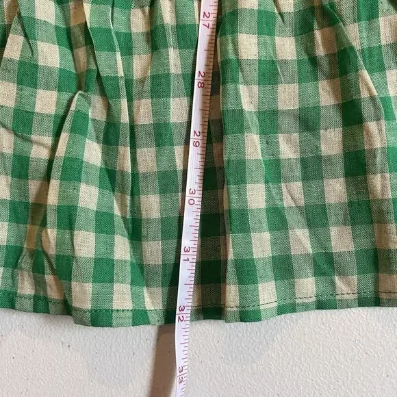 New Lush Dress Women's XS Mini Gingham Linen Blend Sundress Ruffle A-line Summer - Picture 11 of 13